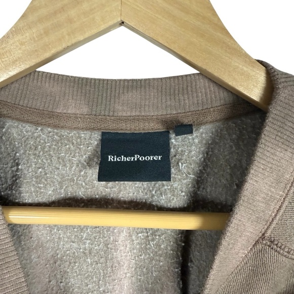 Richer Poorer Women’s Tie Die Crew Neck Sweatshirt Brown/White M - Picture 3 of 9